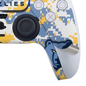 Skinit Gaming Decal Skin Compatible with PS5 and Compatible with PS5 Digital Edition DualSense Controller - Officially Licensed NBA Memphis Grizzlies Digi Camo Design