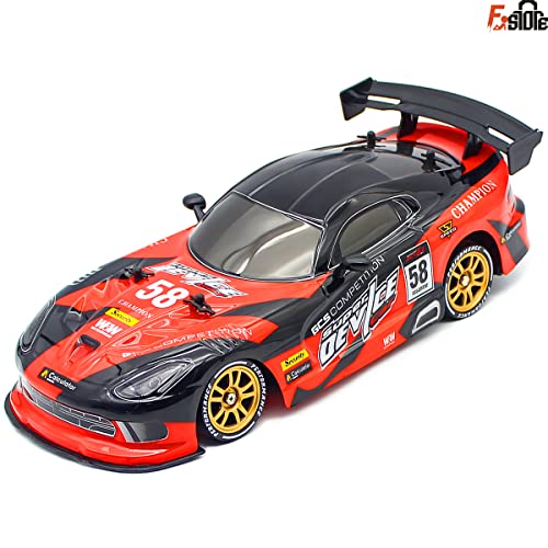 Fistone RC Drift Racing Cars, 1/16 4WD 2.4G Remote Control High Speed Racing Vehicle with 4 Spare Speed Tires Hobby Toys for Boys Kids and Adults