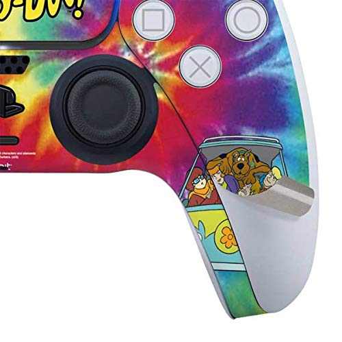 Skinit Gaming Decal Skin Compatible with PS5 and Compatible with PS5 Digital Edition DualSense Controller - Officially Licensed Warner Bros Scooby-Doo Tie Dye Design