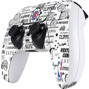 Skinit Gaming Decal Skin Compatible with PS5 and Compatible with PS5 Digital Edition DualSense Controller - Officially Licensed NBA Los Angeles Clippers Blast Logos Design