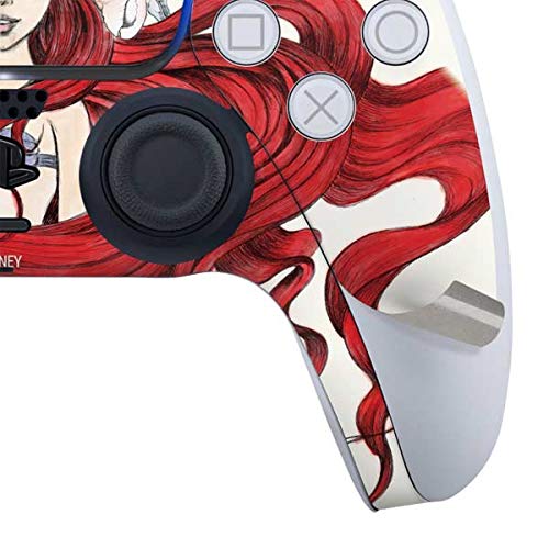 Skinit Decal Gaming Skin Compatible with PS5 and Compatible with PS5 Digital Edition DualSense Controller - Officially Licensed Disney Ariel Illustration Design