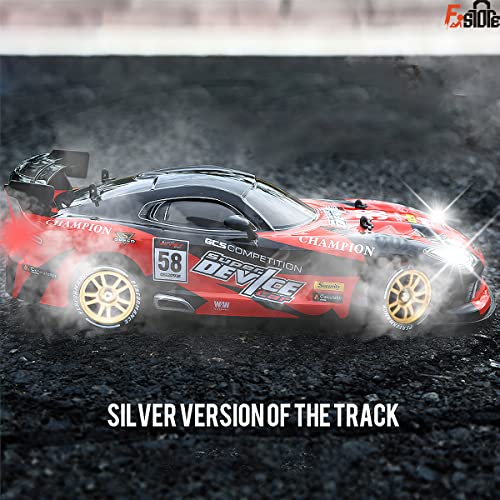 Fistone RC Drift Racing Cars, 1/16 4WD 2.4G Remote Control High Speed Racing Vehicle with 4 Spare Speed Tires Hobby Toys for Boys Kids and Adults