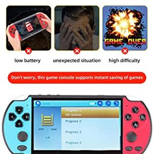 HLF 5.1-inch screen hd casual handheld game console with built-in 11000 vodeo games portable game retro nostalgic mp3 mp4 AV-out to TV game can be saved/added/deleted