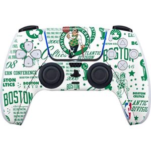 skinit gaming decal skin compatible with ps5 and compatible with ps5 digital edition dualsense controller - officially licensed nba boston celtics historic blast design