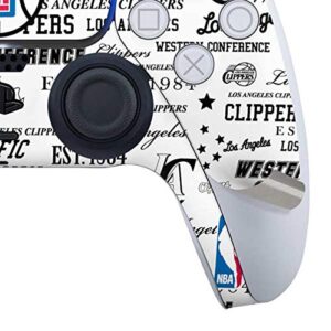 Skinit Gaming Decal Skin Compatible with PS5 and Compatible with PS5 Digital Edition DualSense Controller - Officially Licensed NBA Los Angeles Clippers Blast Logos Design