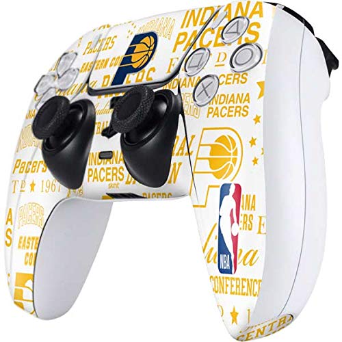 Skinit Gaming Decal Skin Compatible with PS5 and Compatible with PS5 Digital Edition DualSense Controller - Officially Licensed NBA Indiana Pacers Historic Blast Design