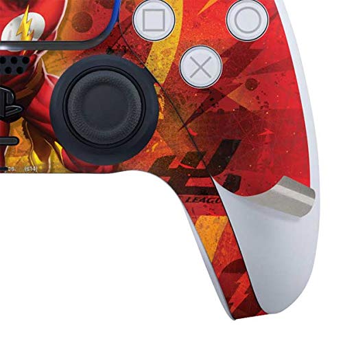 Skinit Decal Gaming Skin Compatible with PS5 Controller - Officially Licensed DC Comics The Flash Action Pose Design