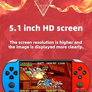 HLF 5.1-inch screen hd casual handheld game console with built-in 11000 vodeo games portable game retro nostalgic mp3 mp4 AV-out to TV game can be saved/added/deleted