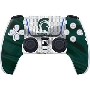 skinit decal gaming skin compatible with ps5 and compatible with ps5 digital edition dualsense controller - officially licensed michigan state university spartans jersey design