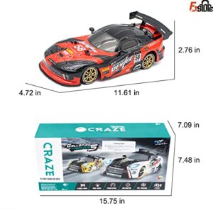 Fistone RC Drift Racing Cars, 1/16 4WD 2.4G Remote Control High Speed Racing Vehicle with 4 Spare Speed Tires Hobby Toys for Boys Kids and Adults