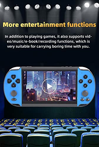 HLF 5.1-inch screen hd casual handheld game console with built-in 11000 vodeo games portable game retro nostalgic mp3 mp4 AV-out to TV game can be saved/added/deleted