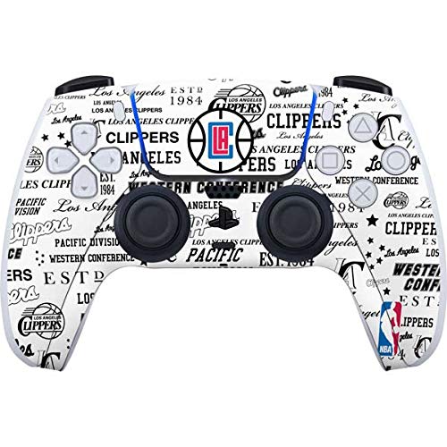 Skinit Gaming Decal Skin Compatible with PS5 and Compatible with PS5 Digital Edition DualSense Controller - Officially Licensed NBA Los Angeles Clippers Blast Logos Design