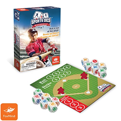 FoxMind Games: Sports Dice, Baseball, Roll it Out of The Park, Easy to Learn, Fun to Play, Play with Up to 4 Players, for Ages 7 and up