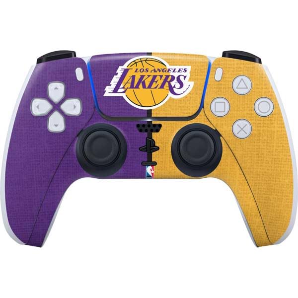 Skinit Decal Gaming Skin Compatible with PS5 Controller - Officially Licensed NBA Los Angeles Lakers Canvas Design