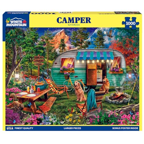 White Mountain Puzzles - Campers - 1000 Piece Puzzle