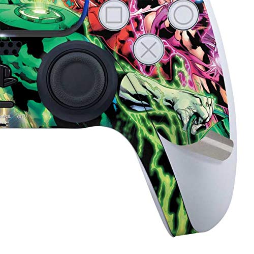 Skinit Decal Gaming Skin Compatible with PS5 and Compatible with PS5 Digital Edition DualSense Controller - Officially Licensed Warner Bros Green Lantern Defeats Sinestro Design