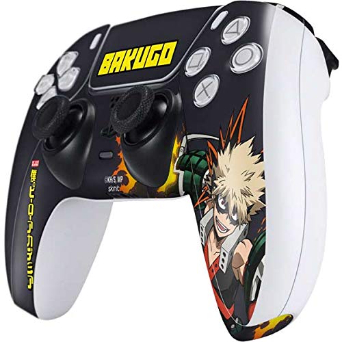 Skinit Decal Gaming Skin Compatible with PS5 Controller - Officially Licensed My Hero Academia Katsuki Bakugo Design