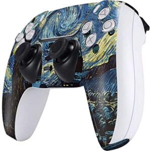 Skinit Decal Gaming Skin Compatible with PS5 Controller - Officially Licensed Van Gogh - The Starry Night by Van Gogh Design