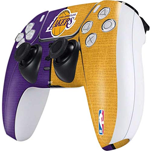 Skinit Decal Gaming Skin Compatible with PS5 Controller - Officially Licensed NBA Los Angeles Lakers Canvas Design