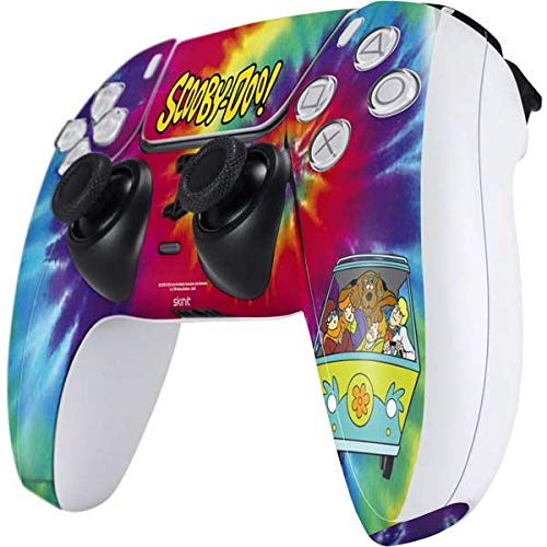 Skinit Gaming Decal Skin Compatible with PS5 and Compatible with PS5 Digital Edition DualSense Controller - Officially Licensed Warner Bros Scooby-Doo Tie Dye Design