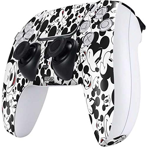 Skinit Decal Gaming Skin Compatible with PS5 Controller - Officially Licensed Disney Mickey Mouse Face Pattern Design