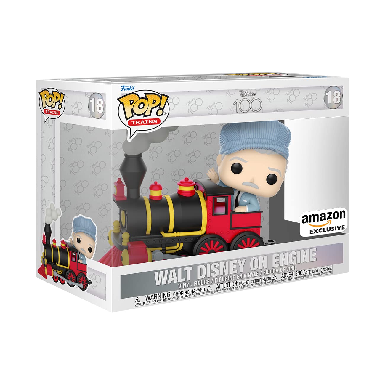 Funko Pop! Train: Disney 100 - Walt Disney on Engine, Walt Disney, Amazon Exclusive