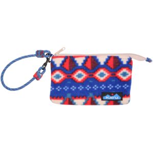 kavu cozy clutch fleeece wallet pouch zip wristlet- 8bit knit