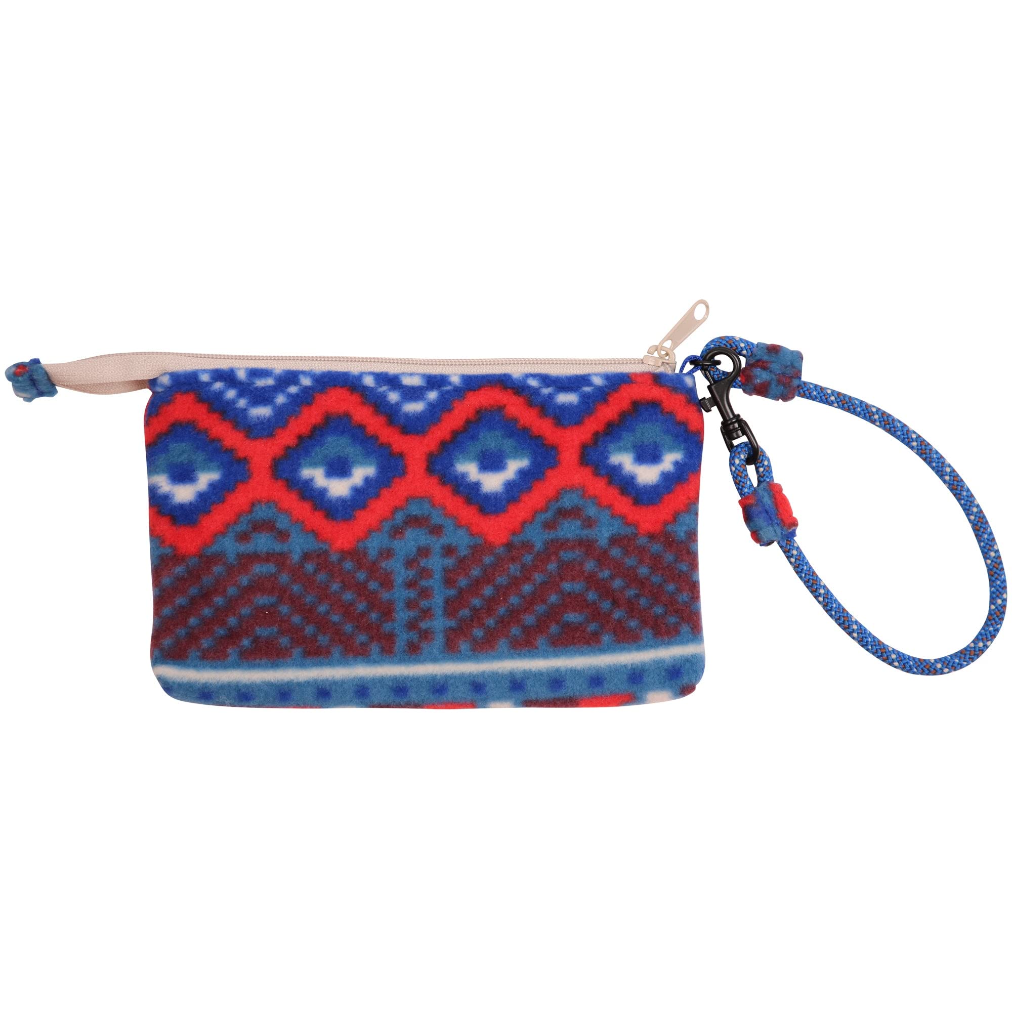 KAVU Cozy Clutch Fleeece Wallet Pouch Zip Wristlet- 8Bit Knit