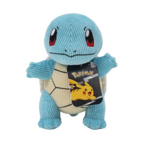 pokemon select corduroy sqirtle plush - 8-inch - unique fabric - authentic details, pkw2391, multicolor