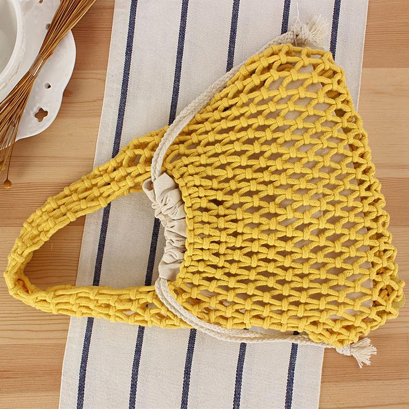 Naimo Straw Hobo Bag Handwoven Shoulder Bag Rattan Handbag Crochet Tote Weaving Summer Beach Bag