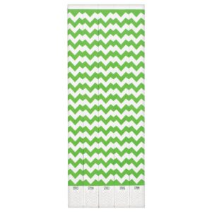 vibrant chevron green wristbands - 500 pack - durable & comfortable material, perfect for events & fashion statements