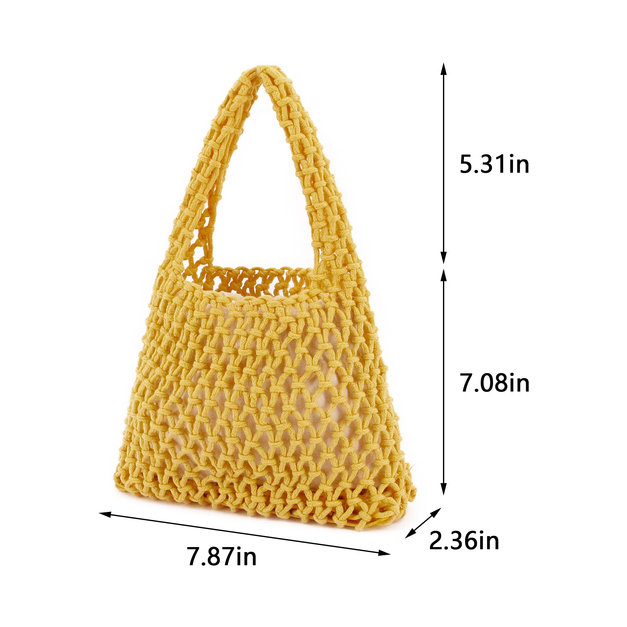 Naimo Straw Hobo Bag Handwoven Shoulder Bag Rattan Handbag Crochet Tote Weaving Summer Beach Bag