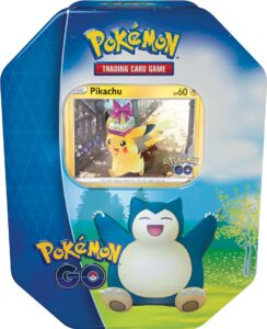 pokémon tcg: go tin - snorlax (2 foil cards & 4 booster packs)