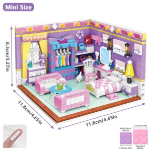 PinkBee Friends House Building Block Sets, Girls Mini Bedroom Friendship Playhouse Apartment Bricks Kit Birthday for Adults Kids 8-12 6-12 7-9 (639 PCS)