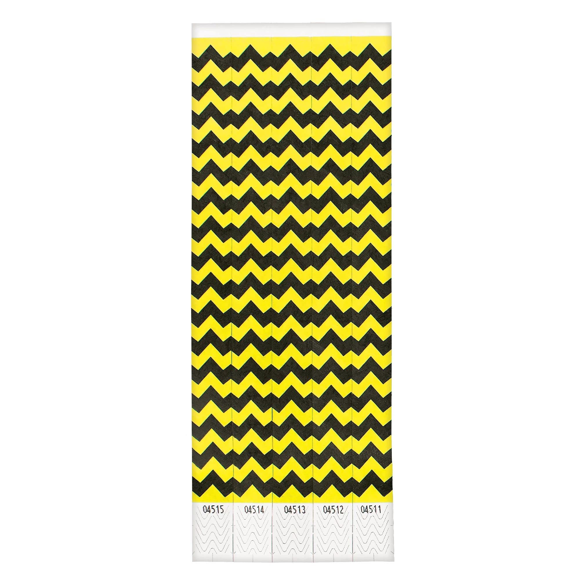 Vibrant Chevron Yellow Wristbands - 500 Pack - Durable & Comfortable Material, Perfect for Events & Fashion Statements