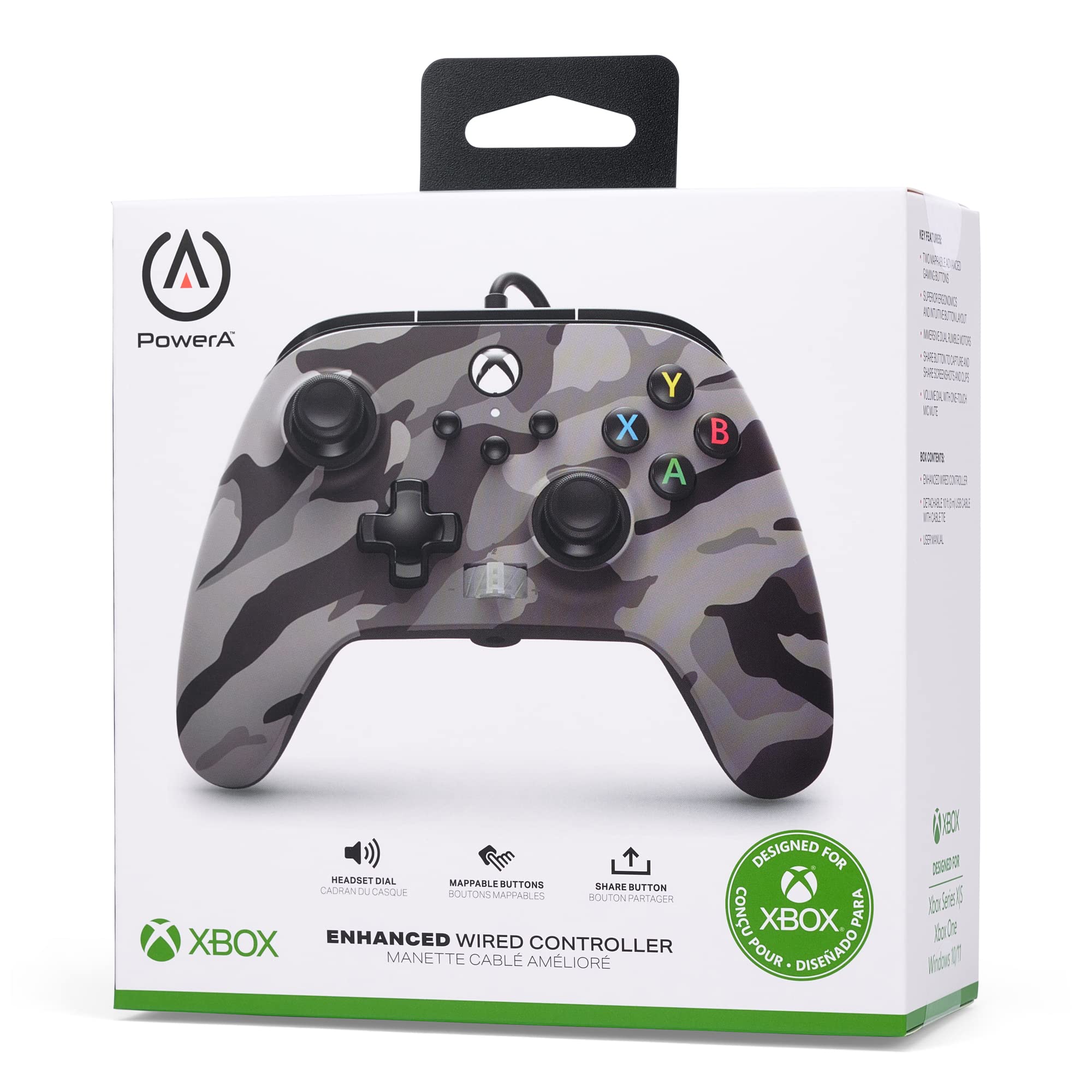 PowerA Enhanced Wired Controller for Xbox Series X|S - Arctic Camo