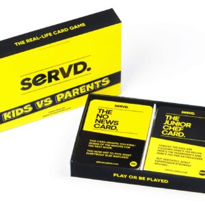 SERVD - Kids Vs Parents - The Hilarious Real-Life Family Card Game | The Ultimate Gift for Christmas, Birthday & Family Fun | Unique Family Strategy Game for Kids, Teens, Parents & Whole Family