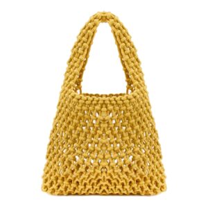 Naimo Straw Hobo Bag Handwoven Shoulder Bag Rattan Handbag Crochet Tote Weaving Summer Beach Bag