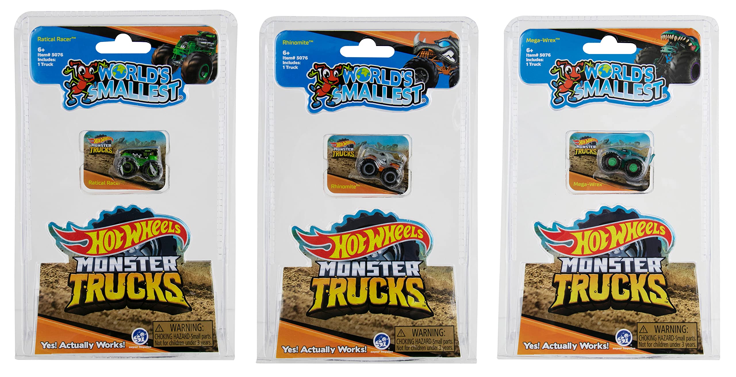 Worlds Smallest Hot Wheels Monster Trucks Series 3 (3 Pack)