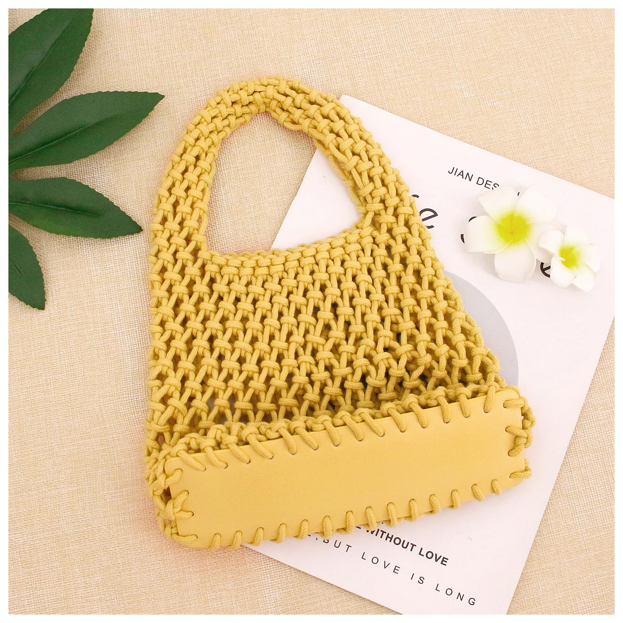 Naimo Straw Hobo Bag Handwoven Shoulder Bag Rattan Handbag Crochet Tote Weaving Summer Beach Bag