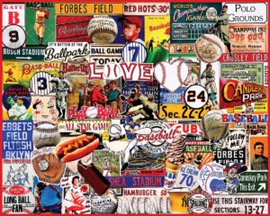 white mountain puzzles - i love baseball - 1000 piece jigsaw puzzle