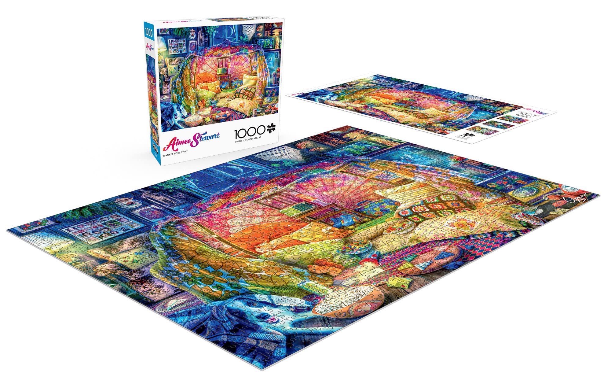 Buffalo Games - Aimee Stewart - Blanket Fort 1979-1000 Piece Jigsaw Puzzle for Adults Challenging Puzzle Perfect for Game Nights - Finished Puzzle Size is 26.75 x 19.75