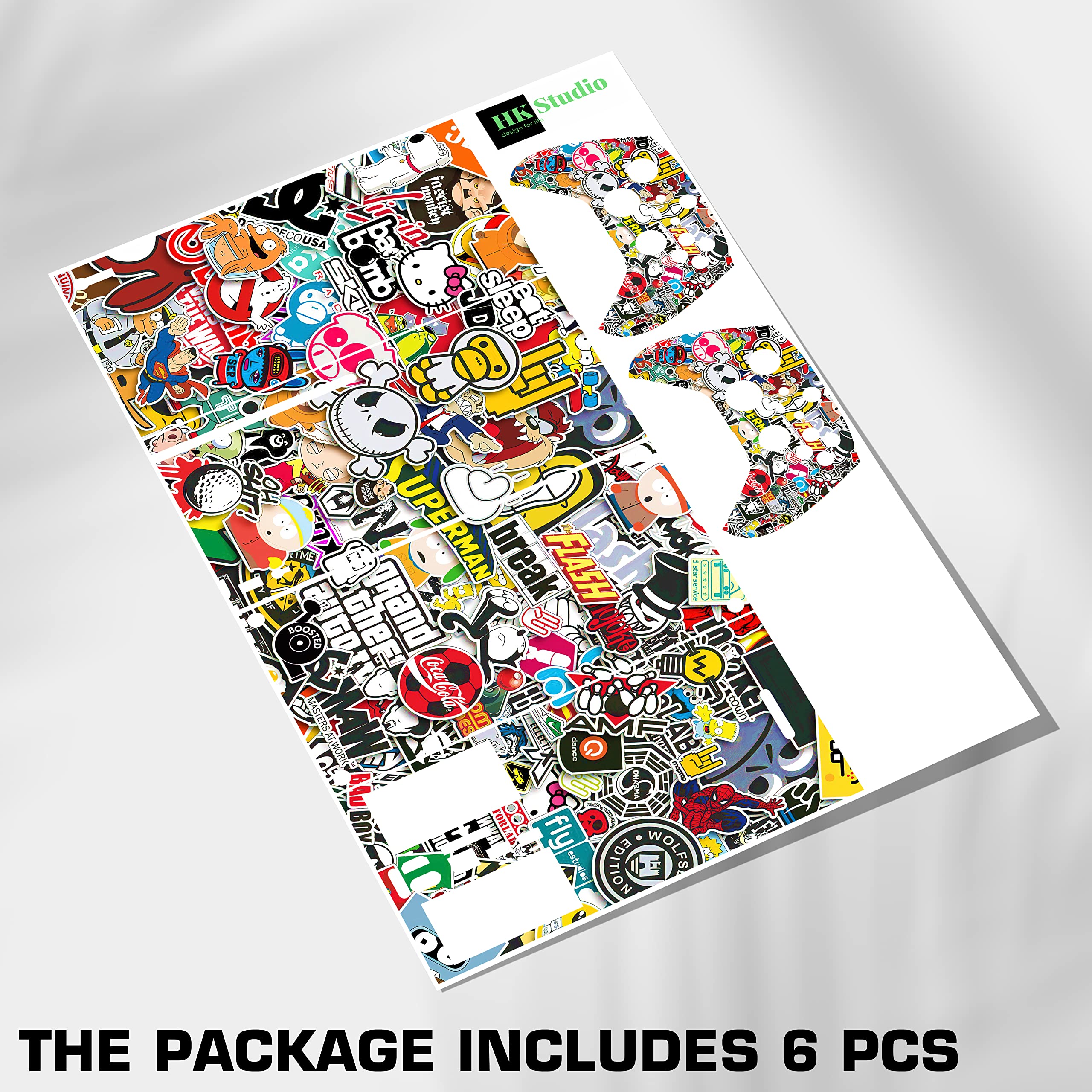 HK Studio Sticker Bomb Decal Skin to Cover X-Box Series X with No Bubble, Waterproof, Full Protection - Including 2 Controller Skins and Console Skin