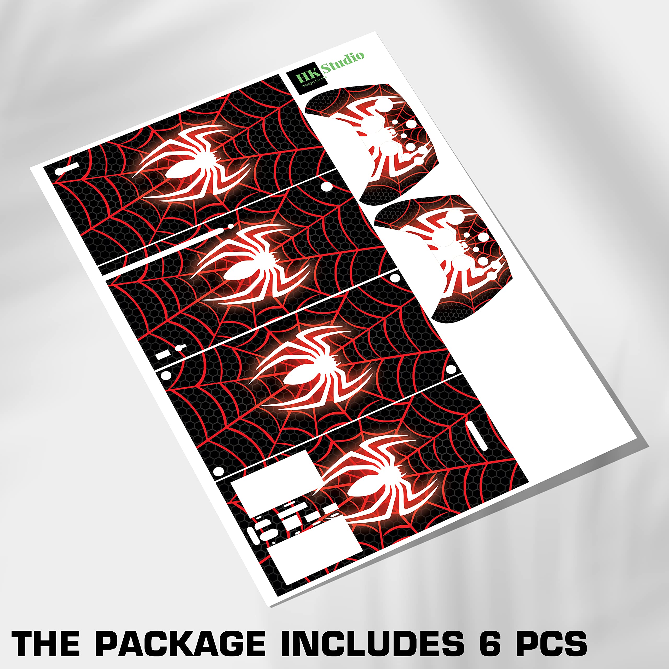 HK Studio Spider Decal Sticker Skin to Cover X-Box Series X with No Bubble, Waterproof, Full Protection - Including 2 Controller Skins and Console Skin