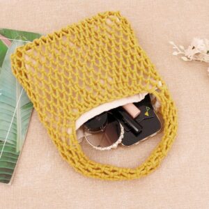 Naimo Straw Hobo Bag Handwoven Shoulder Bag Rattan Handbag Crochet Tote Weaving Summer Beach Bag