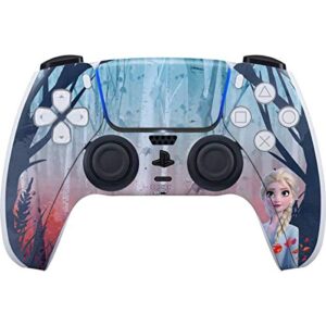 skinit decal gaming skin compatible with ps5 controller - officially licensed disney frozen ii elsa design