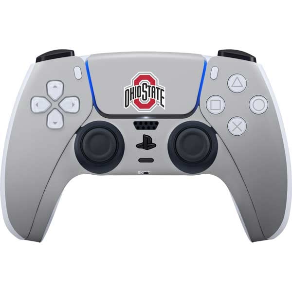 Skinit Decal Gaming Skin Compatible with PS5 and Compatible with PS5 Digital Edition DualSense Controller - Officially Licensed Ohio State University Buckeyes Design