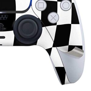 Skinit Decal Gaming Skin Compatible with PS5 Controller - Black and White Zoomed Checkerboard Design