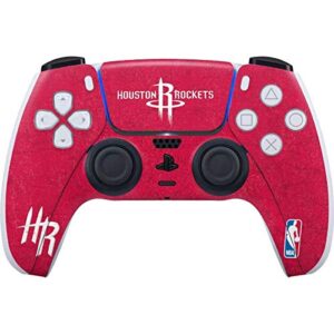 skinit decal gaming skin compatible with ps5 controller - officially licensed nba houston rockets distressed design