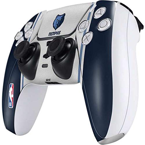 Skinit Gaming Decal Skin Compatible with PS5 and Compatible with PS5 Digital Edition DualSense Controller - Officially Licensed NBA Memphis Grizzlies Home Jersey Design